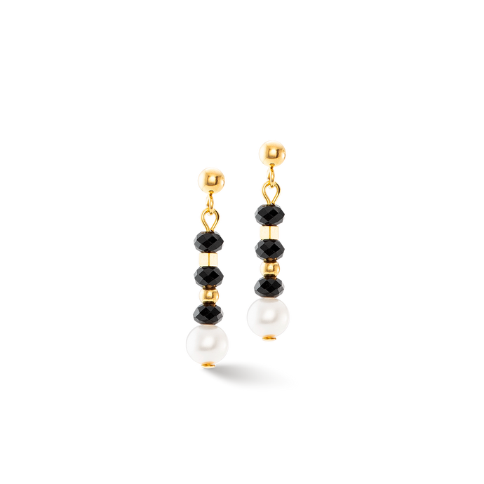 Mystic Pearl earrings Gold-Black