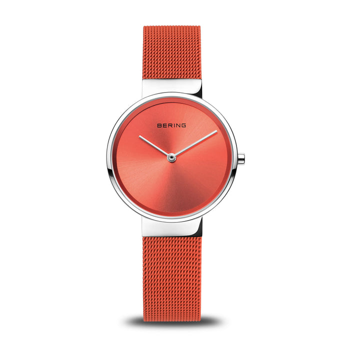 Bering Ladies Orange Silver Watch