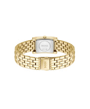 Load image into Gallery viewer, Ladies BOSS Lucy Light Gold IP Tank Watch
