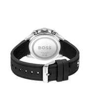 Load image into Gallery viewer, Gents BOSS Runner Chronograph Black Silicone Strap Watch
