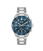 Load image into Gallery viewer, Gents BOSS Runner Chronograph Stainless Steel Bracelet Watch with Blue Dial
