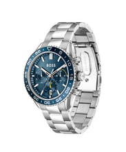 Load image into Gallery viewer, Gents BOSS Runner Chronograph Stainless Steel Bracelet Watch with Blue Dial
