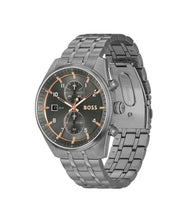 Load image into Gallery viewer, Gents BOSS Skytraveller Chronograph Grey IP Bracelet Watch
