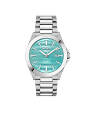 Load image into Gallery viewer, Gents BOSS Strike Stainless Steel Bracelet Watch with Turquoise Dial
