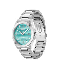 Load image into Gallery viewer, Gents BOSS Strike Stainless Steel Bracelet Watch with Turquoise Dial
