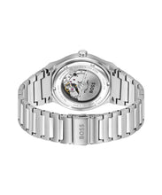 Load image into Gallery viewer, Gents BOSS Candor Automatic Stainless Steel Bracelet Watch with Silver White Dial
