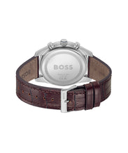 Load image into Gallery viewer, Gents BOSS Skytraveller Chronograph Watch with Brown Leather Strap
