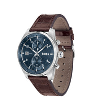 Load image into Gallery viewer, Gents BOSS Skytraveller Chronograph Watch with Brown Leather Strap
