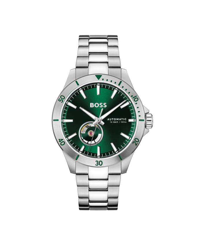 Gents BOSS Automatic Troper Watch with Dark Green Dial