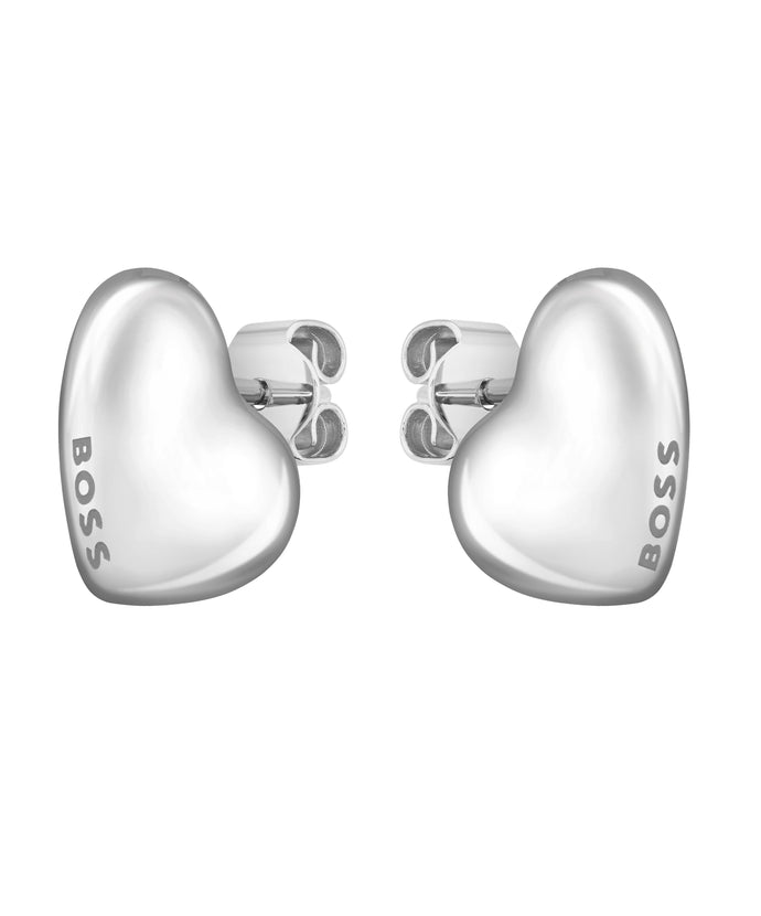 Ladies BOSS Honey Stainless Steel Heart Earrings