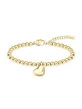 Load image into Gallery viewer, Ladies BOSS Honey Heart Yellow Gold IP Beaded Bracelet
