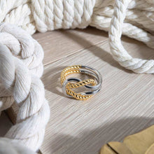 Load image into Gallery viewer, Marina Rope Knot Golden Ring
