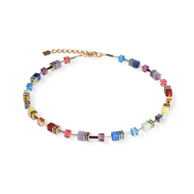 Load image into Gallery viewer, GeoCUBE® Necklace Multi-colour/ Gold
