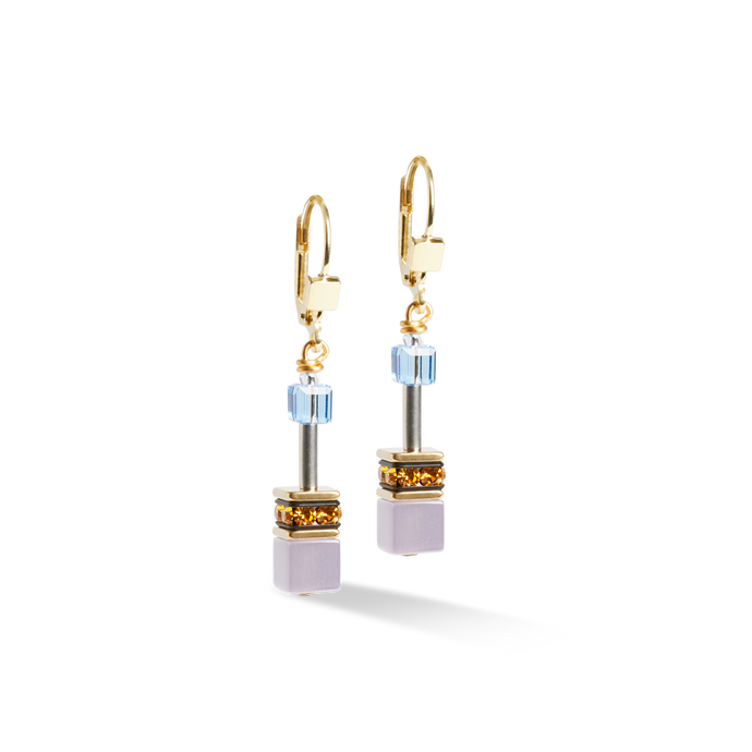 GeoCUBE® Iconic earrings Gold-Multicolour