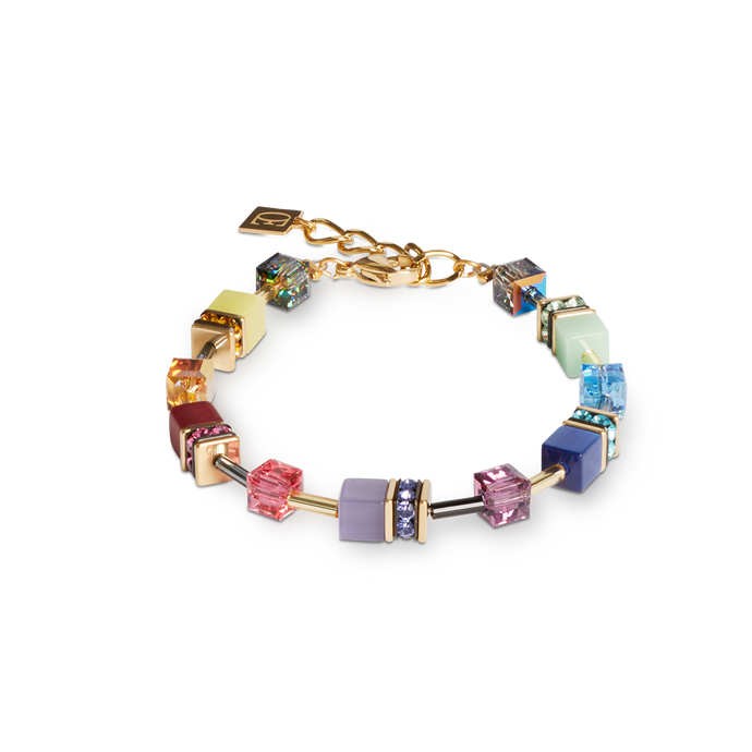 GeoCUBE® Iconic bracelet Gold-Multicolour