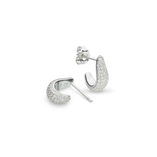 Load image into Gallery viewer, Coast Tumble Glisten Pavé Hoop Earrings
