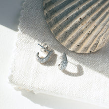 Load image into Gallery viewer, Coast Tumble Glisten Pavé Hoop Earrings
