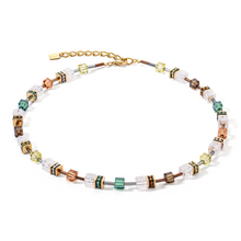 Load image into Gallery viewer, GeoCUBE® Iconic Nature Necklace Brown-White
