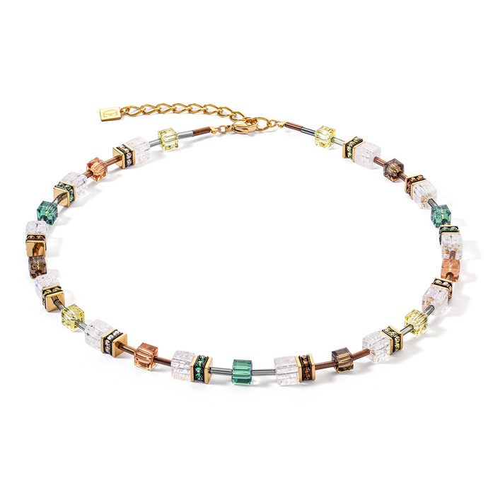 GeoCUBE® Iconic Nature Necklace Brown-White