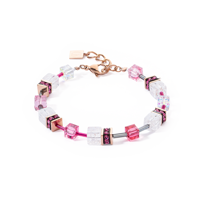 GeoCUBE Iconic Nature Bracelet Pink White