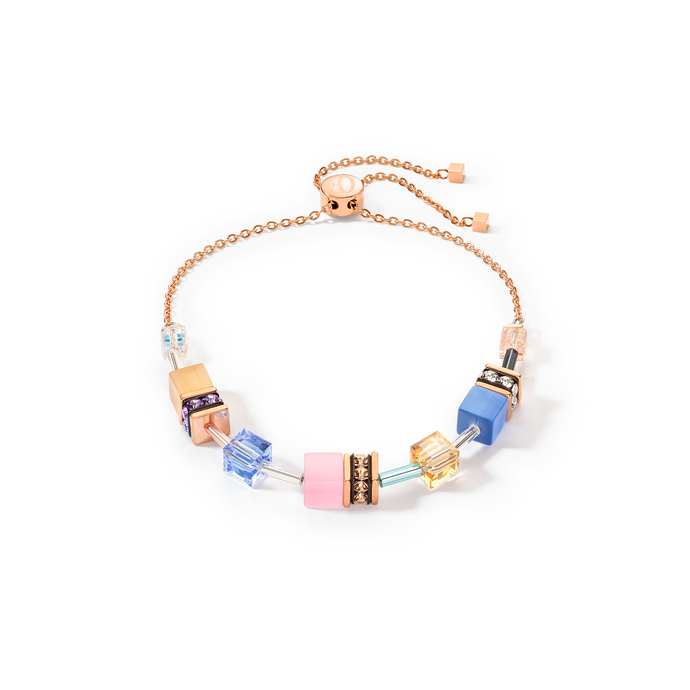 GeoCUBE® Iconic Chain bracelet pale blue pink