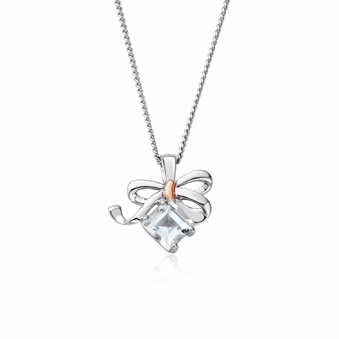 Clogau® Christmas Bow Silver Pendant