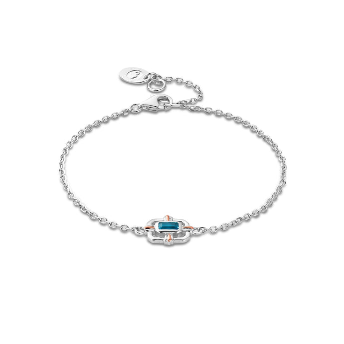 Clogau® Enchanted Gateways Silver and Swiss Blue Topaz Bracelet