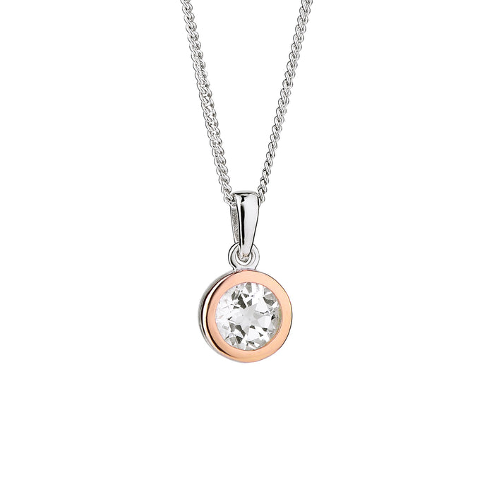 Clogau® Celebration Sterling Silver Single Stone Pendant with Topaz