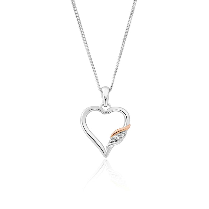 Clogau® Past Present and Future Silver Heart Pendant