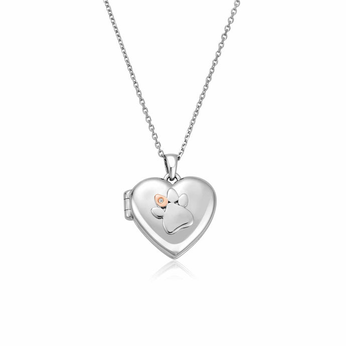 Clogau® Paw Prints on My Heart Locket