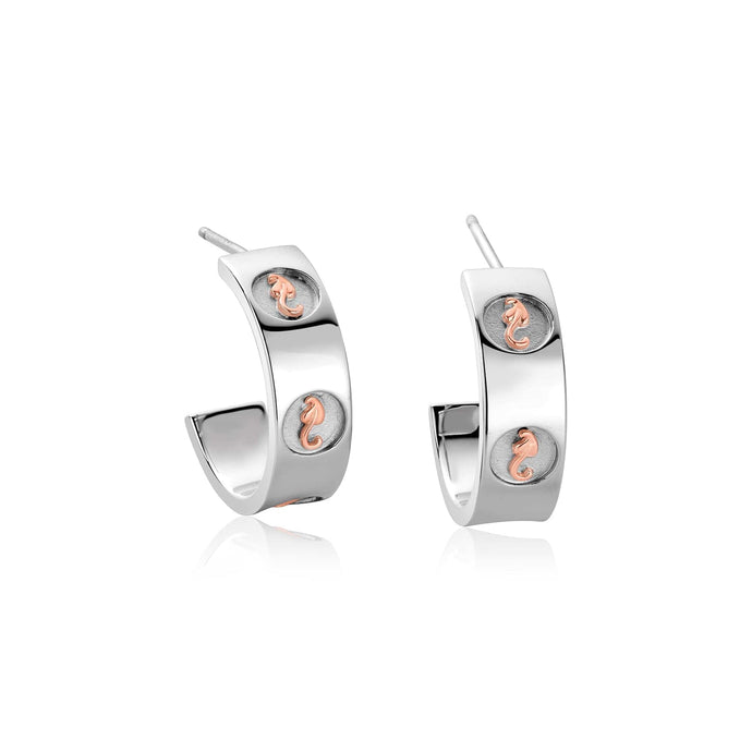 Clogau® Insignia Sterling Silver Half-Hoop Earrings