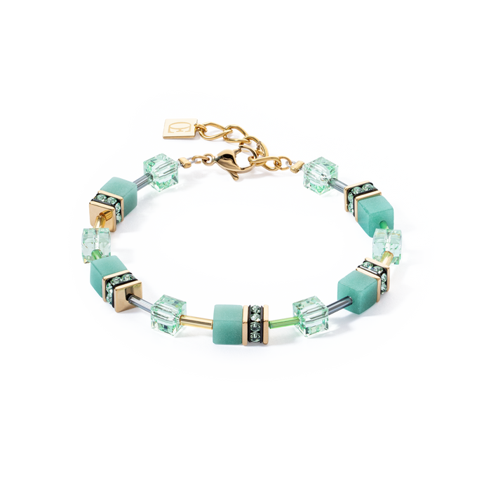 GeoCUBE Iconic Mono Gold Bracelet Green