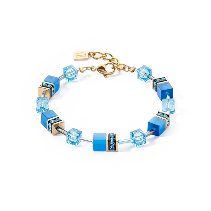 GeoCUBE Iconic Mono Gold Bracelet Turquoise