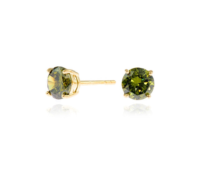 Lana with Olivine Swarovski Crystal Earrings