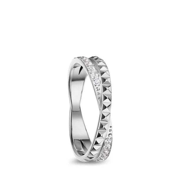 BERING Ring | Polished Silver and Zirconia | 587-17-X2 | Inner Ring