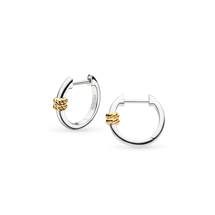 Marina Rope Bar Golden Hinged Hoop Earrings