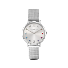 Load image into Gallery viewer, Coeur De Lion Watch Silver Sunray Milanese Stainless Steel
