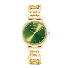 Load image into Gallery viewer, Coeur De Lion Stainless Steel Watch Green Statement Gold
