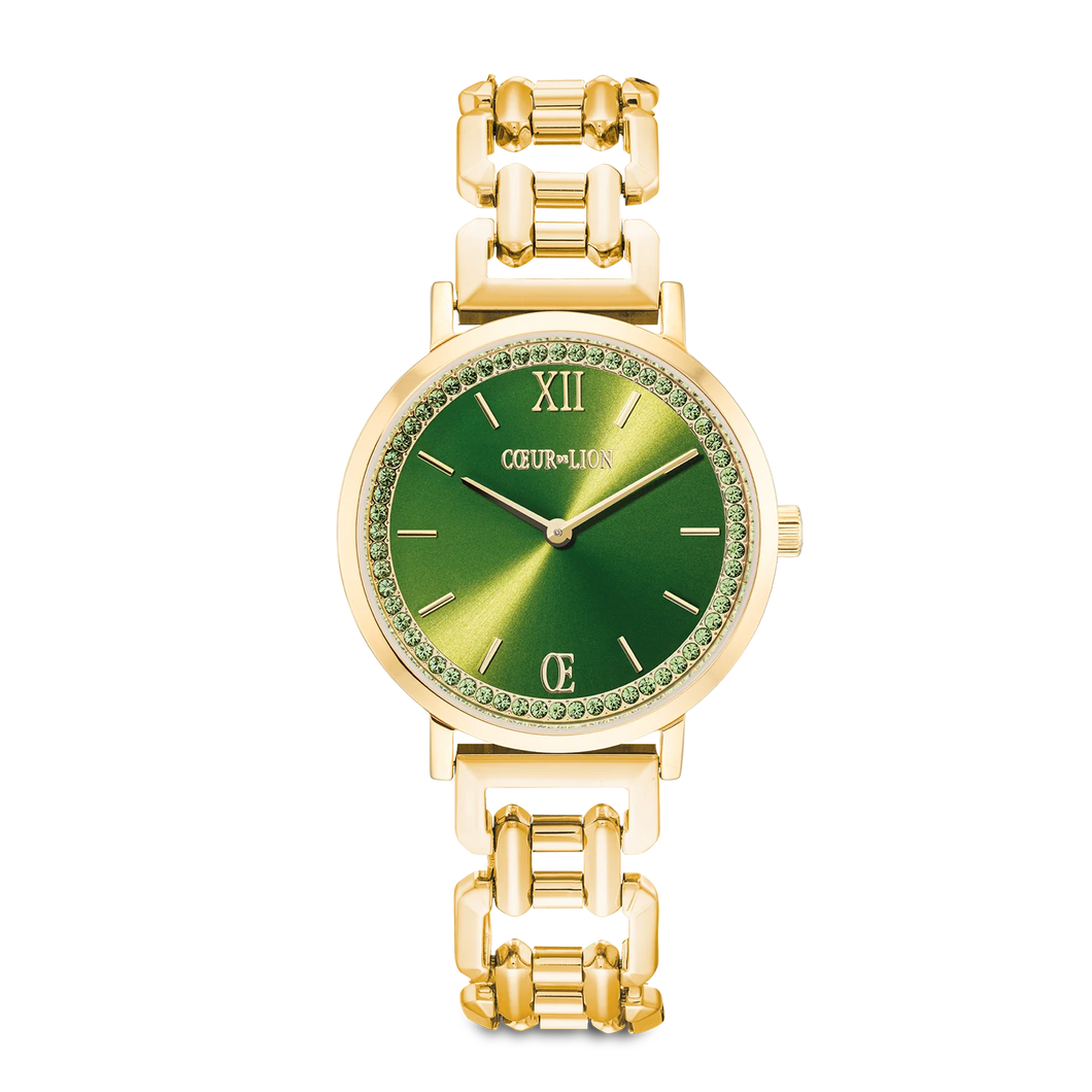 Coeur De Lion Stainless Steel Watch Green Statement Gold