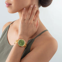 Load image into Gallery viewer, Coeur De Lion Stainless Steel Watch Green Statement Gold
