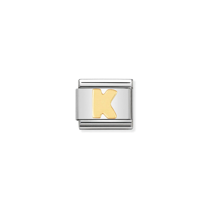 Nomination Classic Gold Letter K Charm