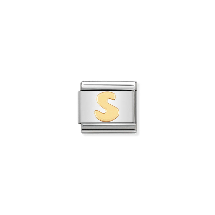 Nomination Classic Gold Letter S Charm