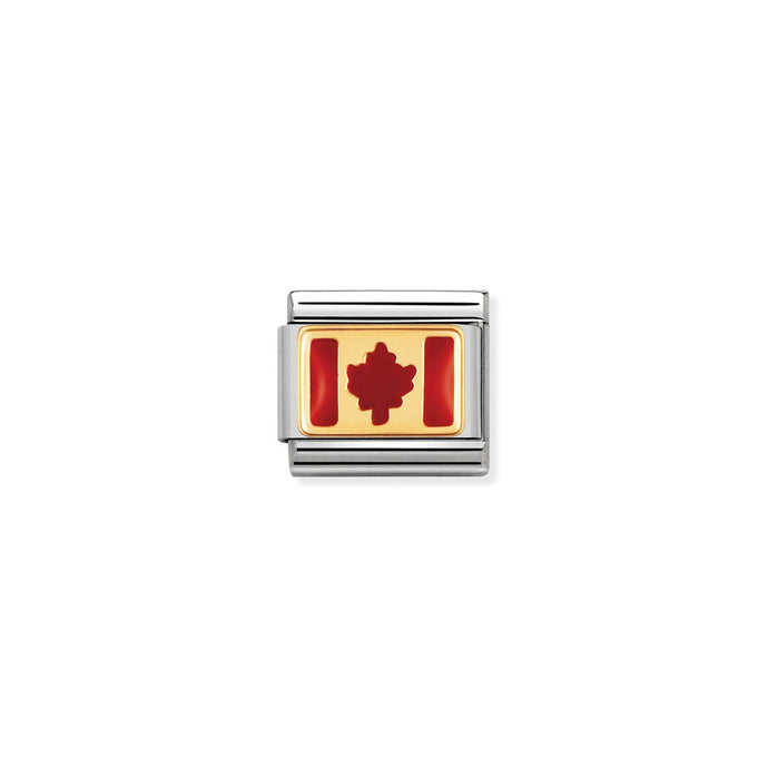 Nomination Classic AMERICA Gold CANADA Charm