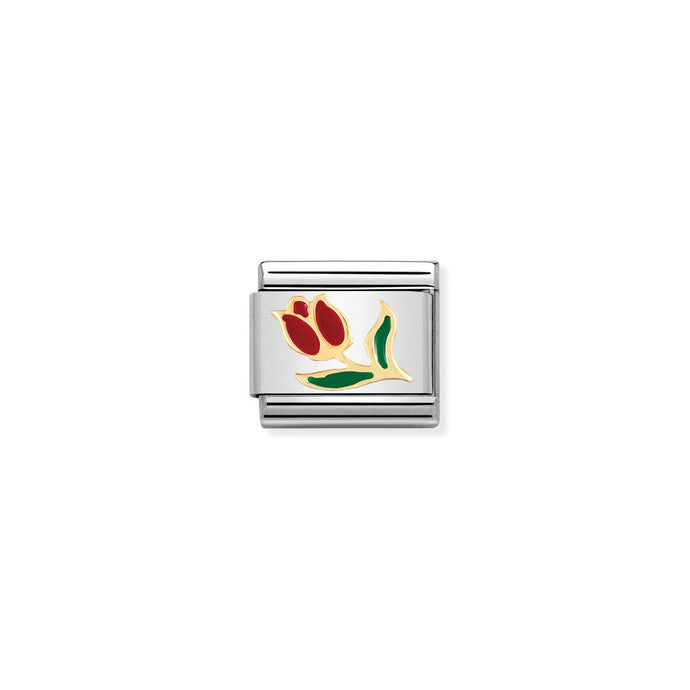 Nomination Classic Gold Tulip Charm