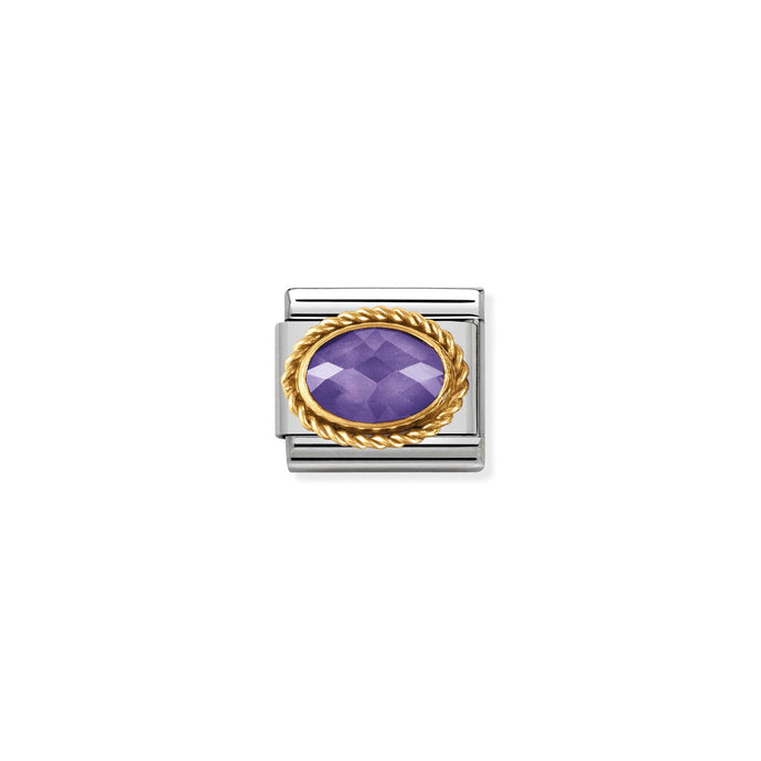 Nomination CLASSIC FACETED Gold PURPLE Charm