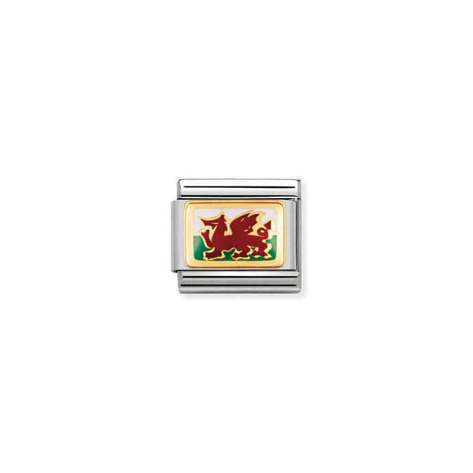 Nomination Classic FLAGS Gold WALES Charm