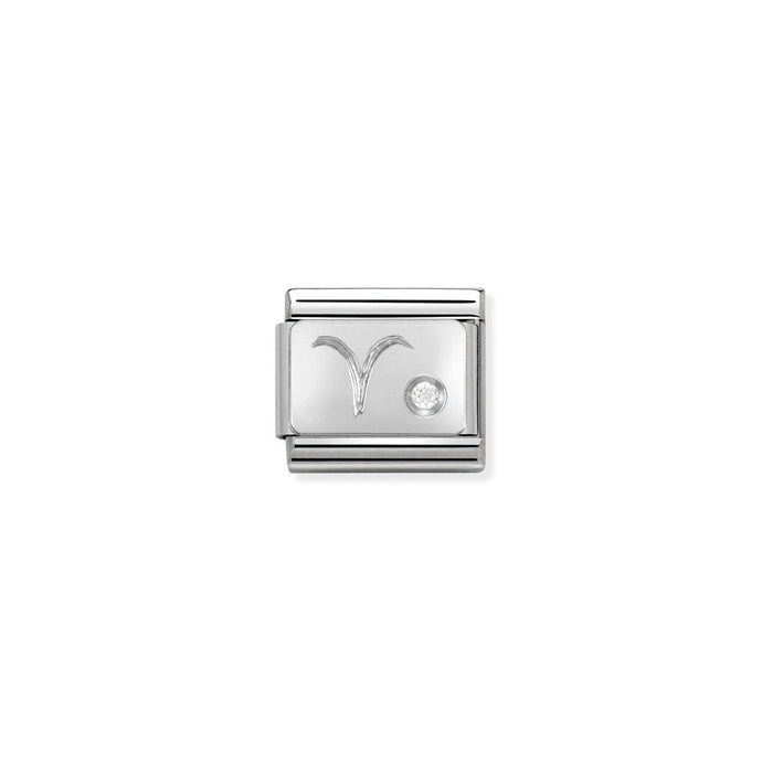 Nomination Classic ZODIAC Silver and Cubic Zirconia Aries Charm