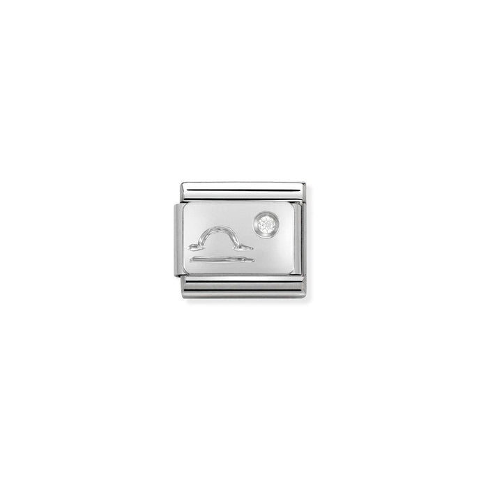 Nomination Classic ZODIAC Silver and Cubic Zirconia Libra Charm