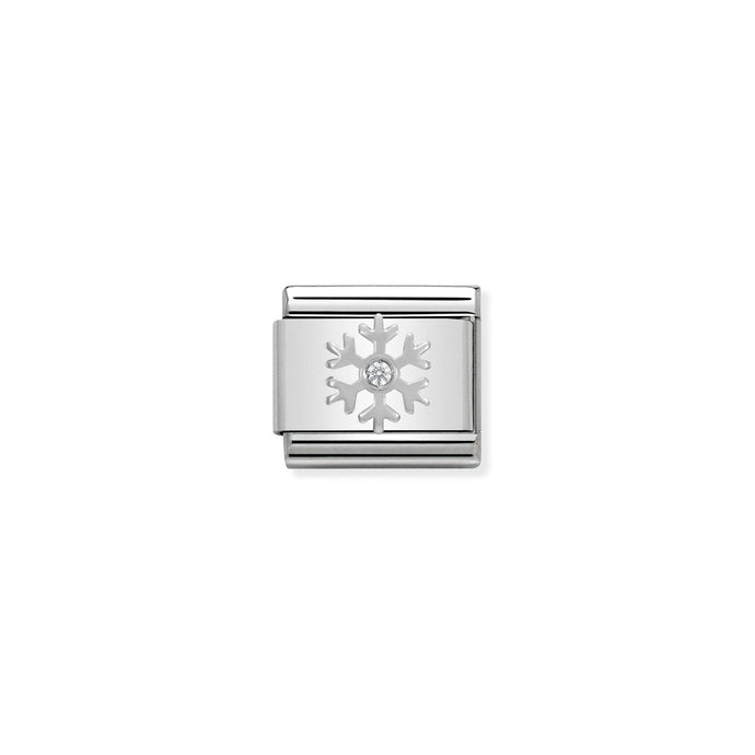 Nomination Classic Silver CZ White Snowflake Charm