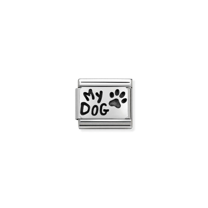 Nomination Classic PLATES OXIDIZED Silver MY DOG Charm